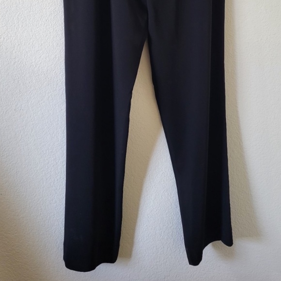 Unworn Cinq A Sept Juliet Wrap Front Straight Leg Trousers in Black - Picture 9 of 11